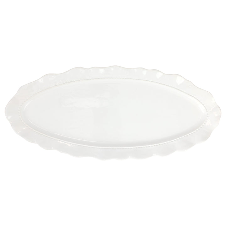 Giorno White Long Narrow Oval Platter