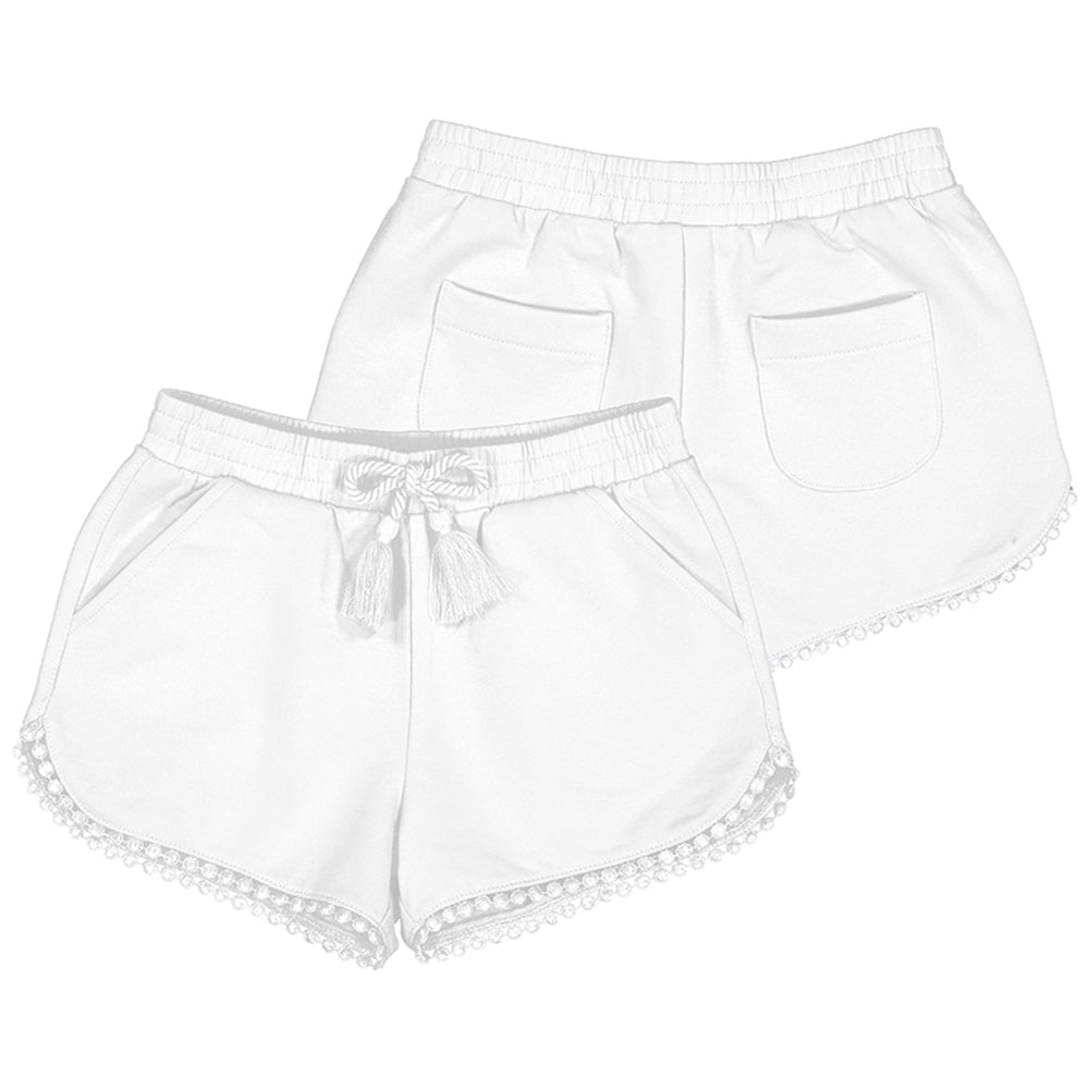 White Chenille Shorts