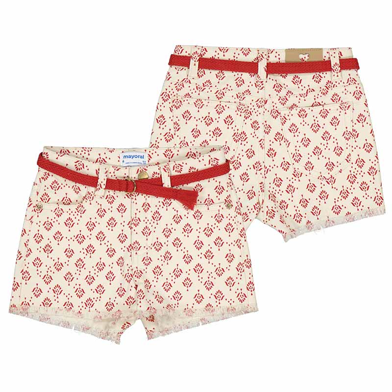 Chickpea Printed Shorts w/ Belt