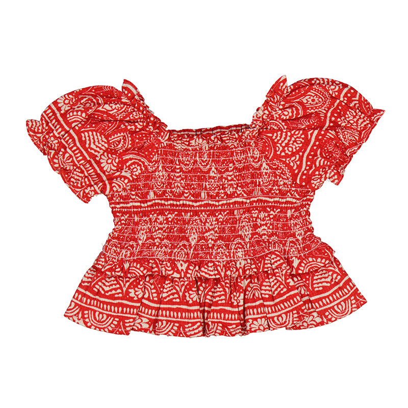 Grenadine Smocked Blouse