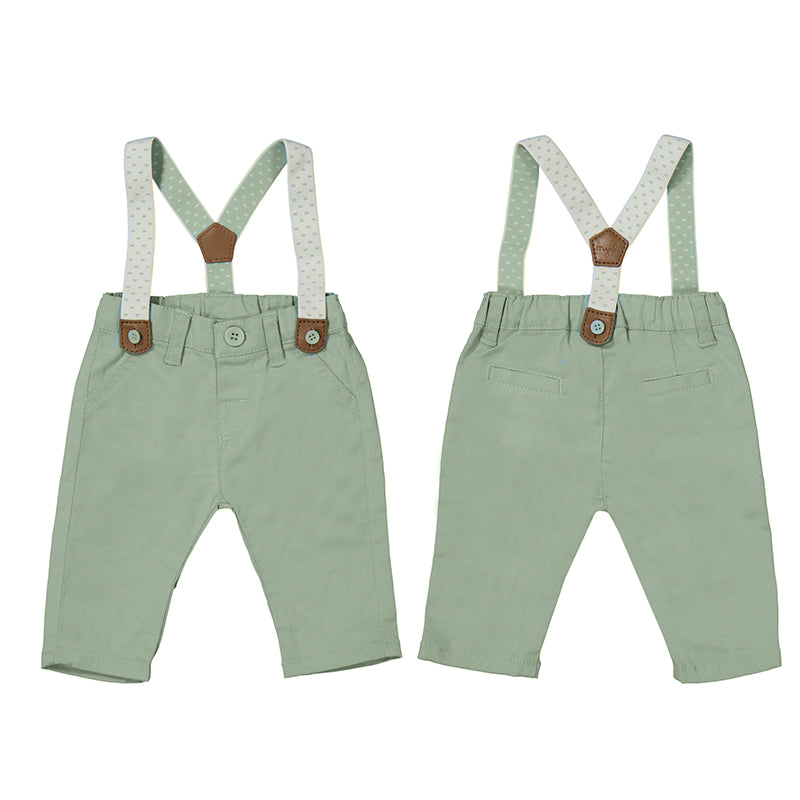 River Green Pants with Suspenders