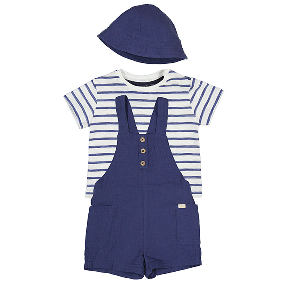 Boy's Ink Blue Overall Set