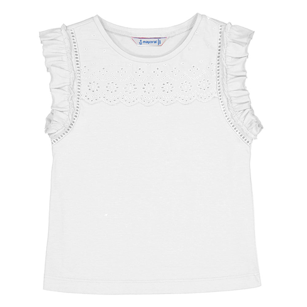 Natural Ruffle Tank Top