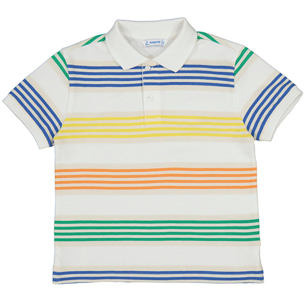 Multicolor Stripes Short Sleeve Polo