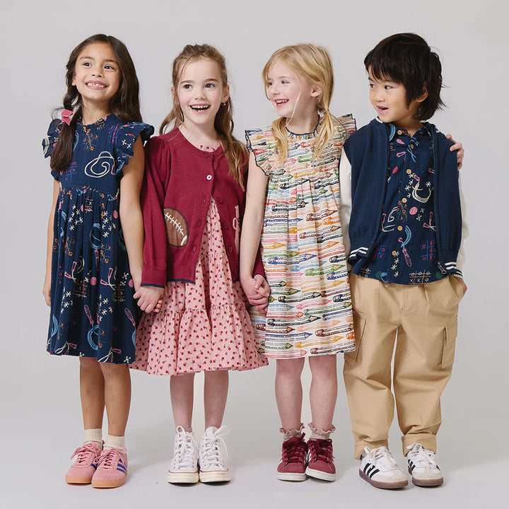 Girls Stevie Dress - Colored Pencils