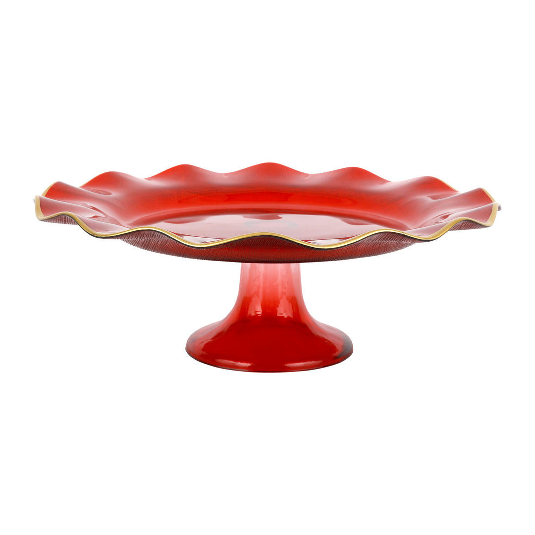 Holiday Glass Cake Stand