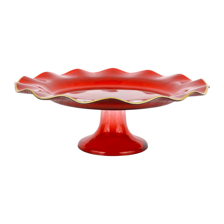Holiday Glass Cake Stand