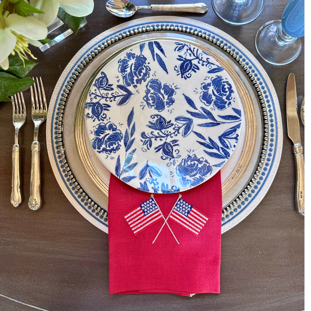 Fiori Salad Plate - Mediterranean Blue
