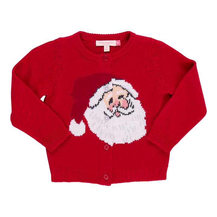 Girls Maude Sweater - Red Santa