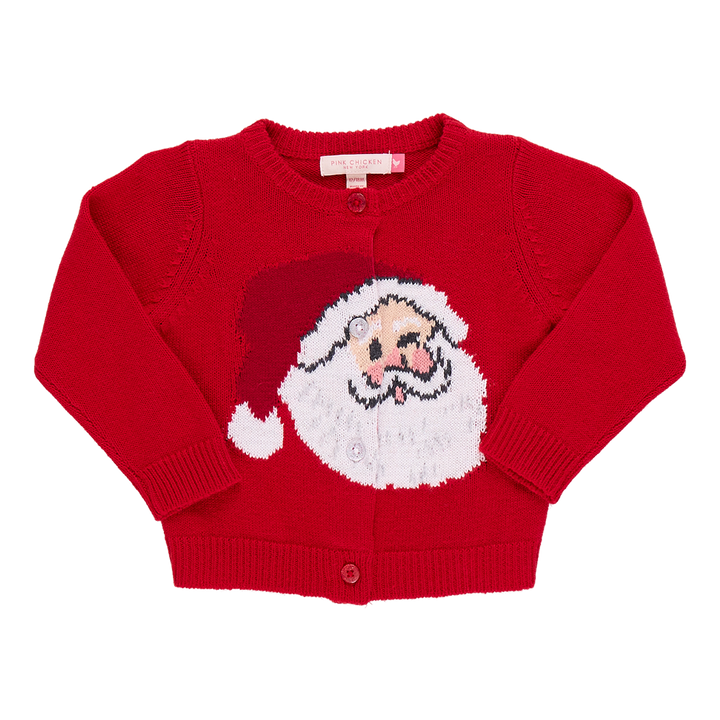 Baby Girls Maude Sweater - Red Santa