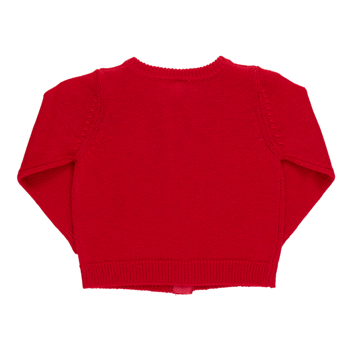 Baby Girls Maude Sweater - Red Santa