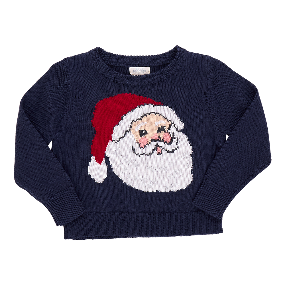 Boys Oliver Sweater - Navy Santa
