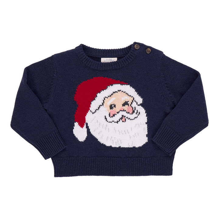 Baby Boys Oliver Sweater - Navy Santa