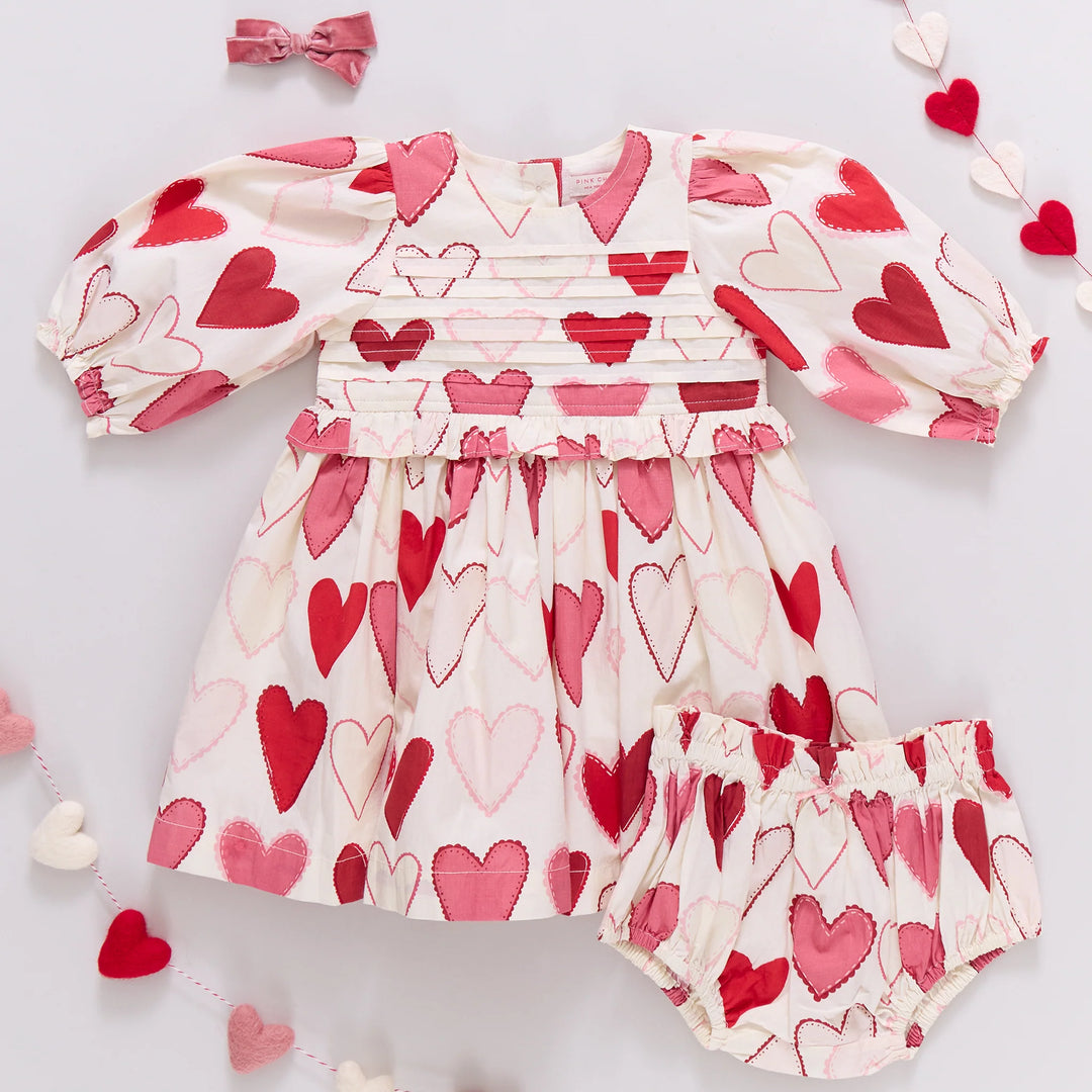 Baby Girls Renee Dress Set - Gradient Hearts