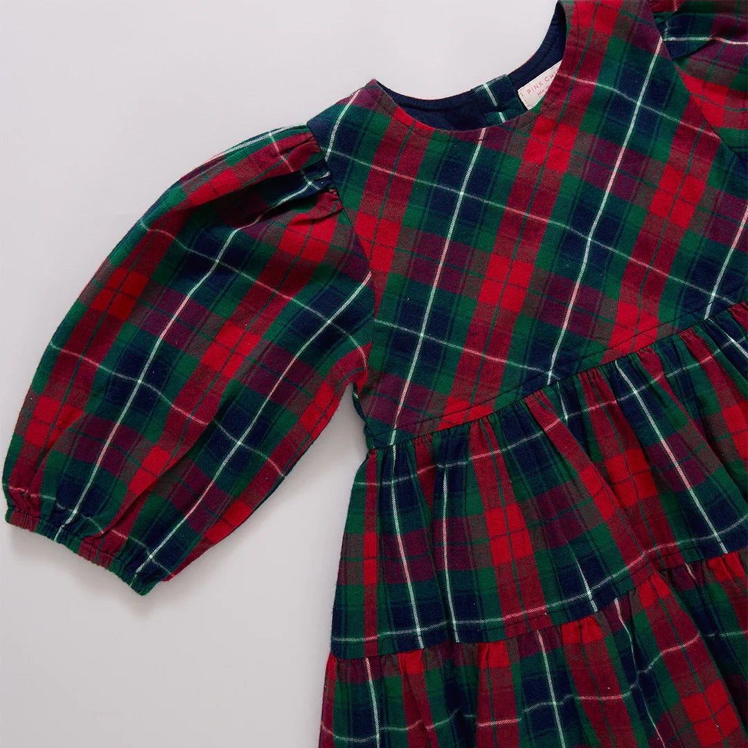 Baby Girls Maribelle Dress Set - Red Tartan