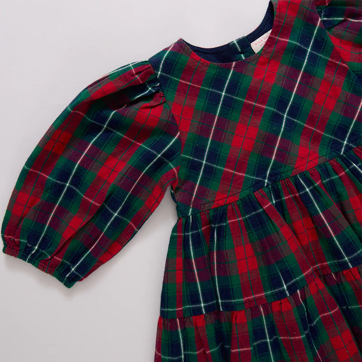 Baby Girls Maribelle Dress Set - Red Tartan