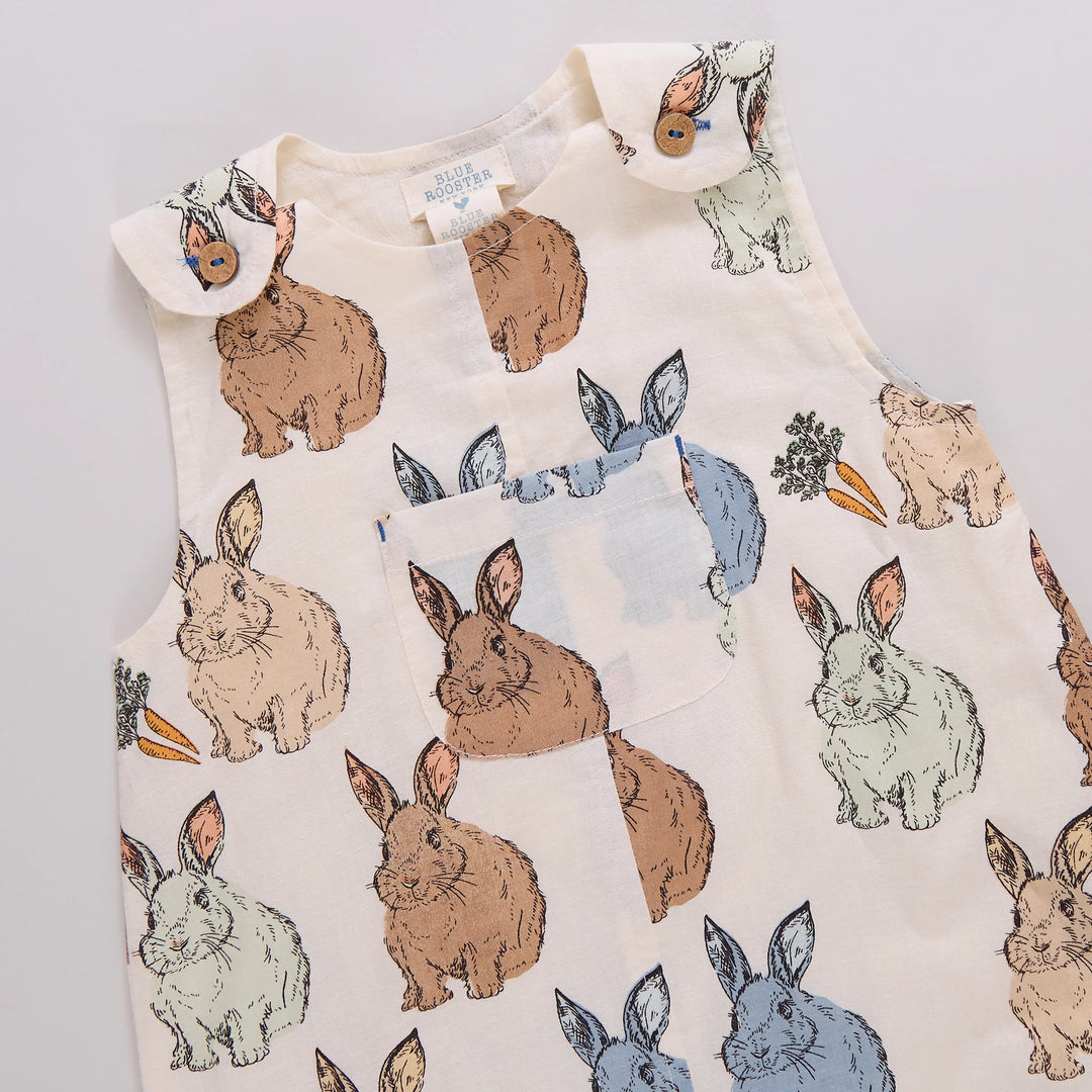 Baby Boys Noah Jumper - Blue Vintage Bunnies