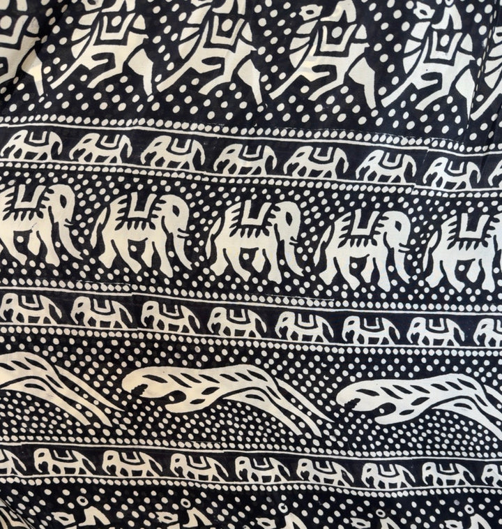 Black &amp; White Elephant Maxi Dress