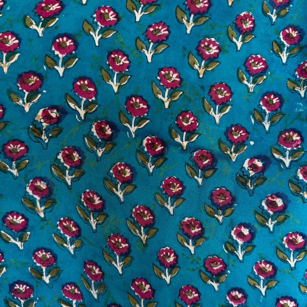 Mandy Mini Floral Turquoise Tunic