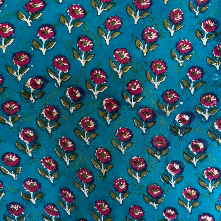 Mandy Mini Floral Turquoise Tunic