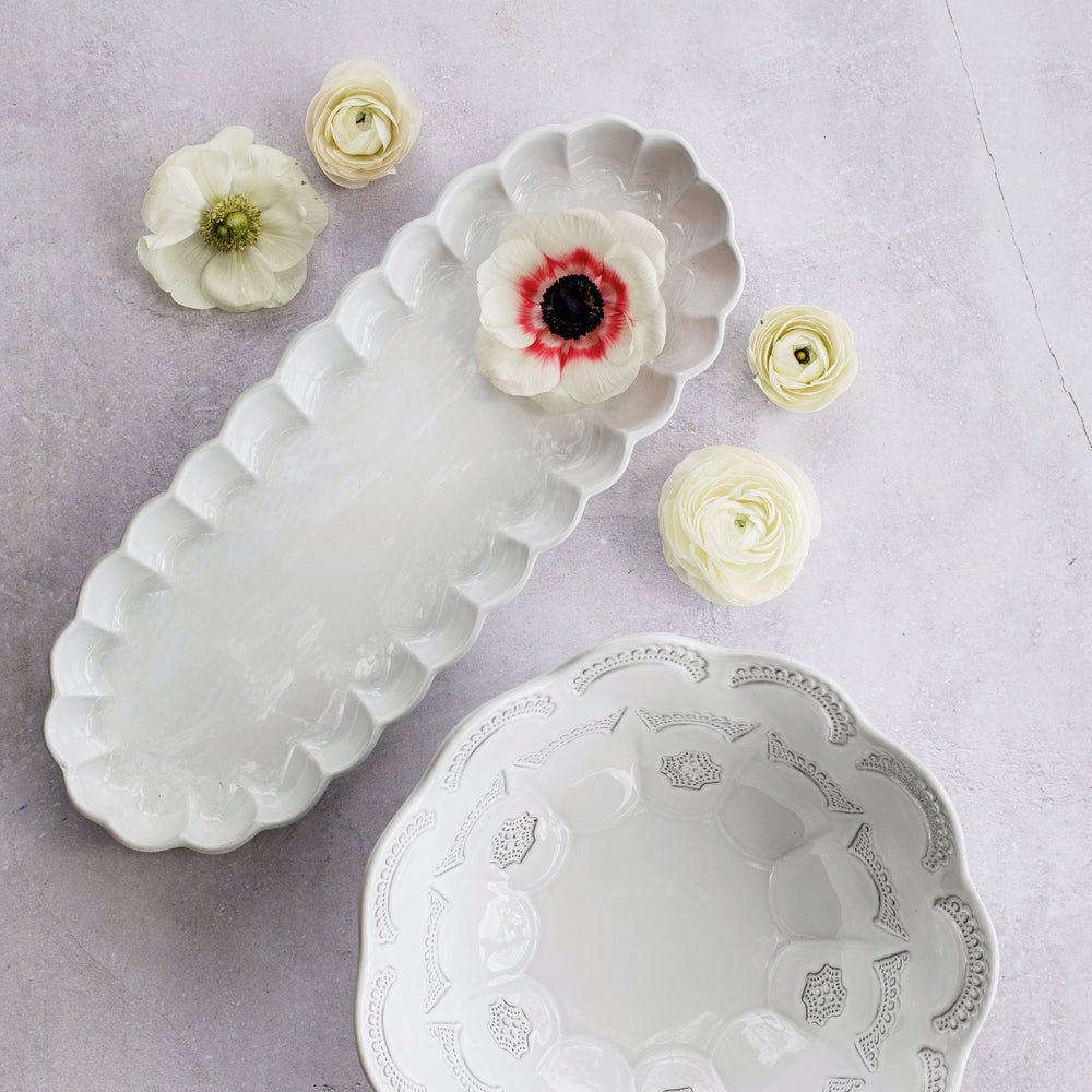 Incanto Ruffle Oval Tray