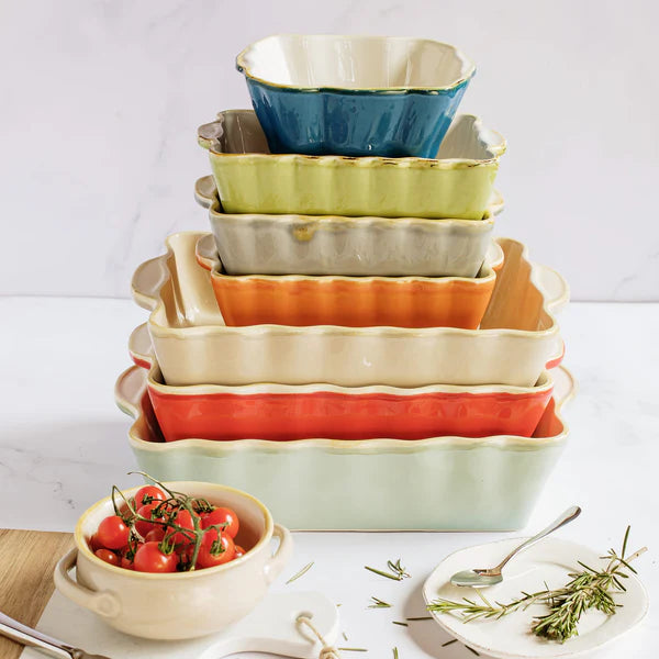 Italian Bakers Orange Medium Rectangular Baker