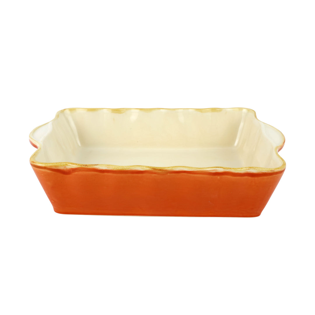 Italian Bakers Orange Large Rectangular Baker