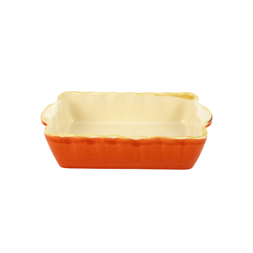 Italian Bakers Orange Small Rectangular Baker