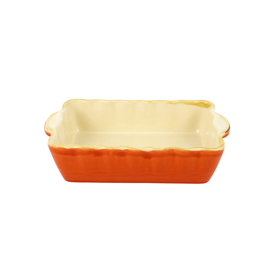 Italian Bakers Orange Small Rectangular Baker