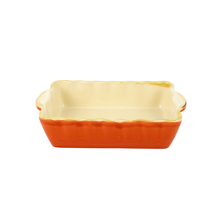 Italian Bakers Orange Small Rectangular Baker