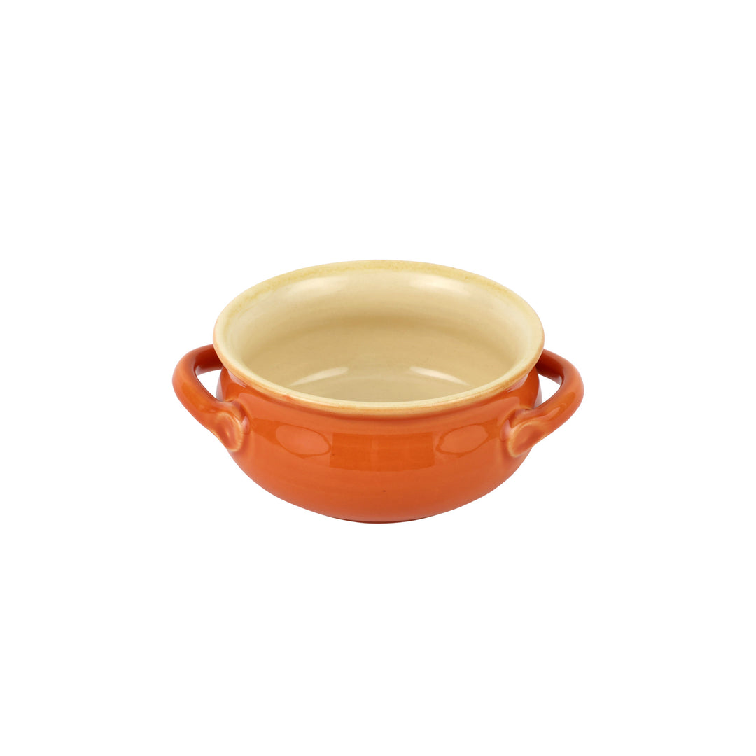 Italian Bakers Orange Small Handled Round Baker