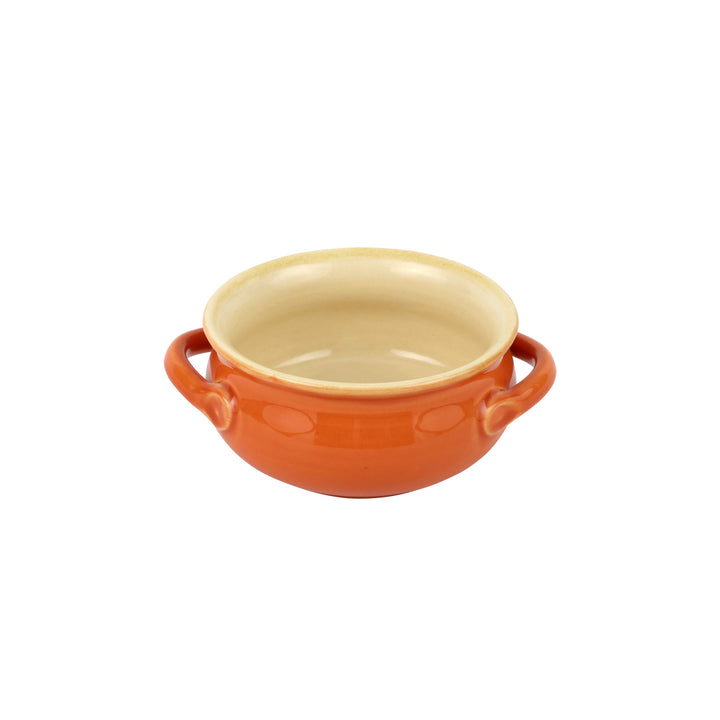Italian Bakers Orange Small Handled Round Baker