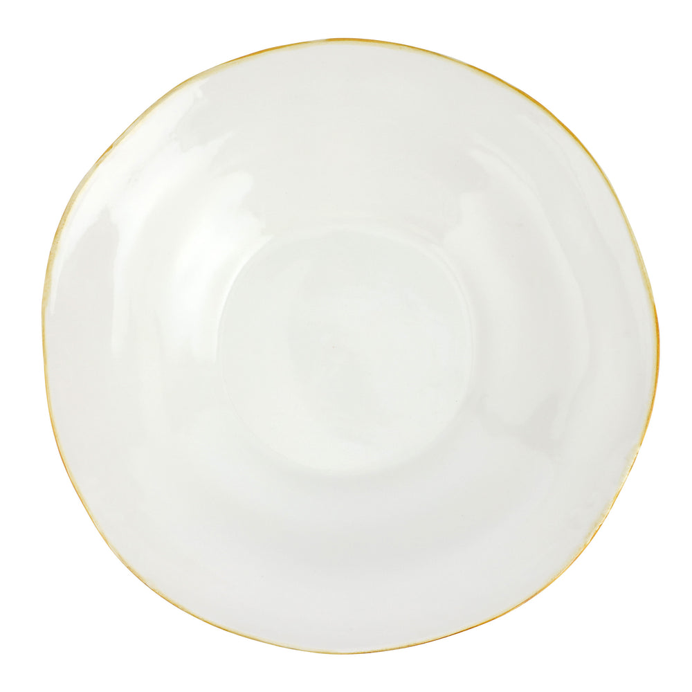 Italian Kitchen White Large Shallow Bowl