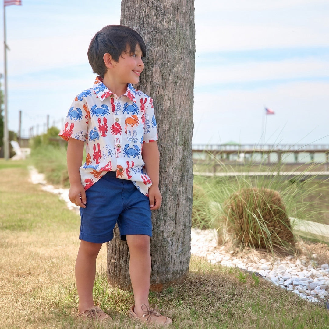 Boys Jack Shirt - Lobsters and Crabs