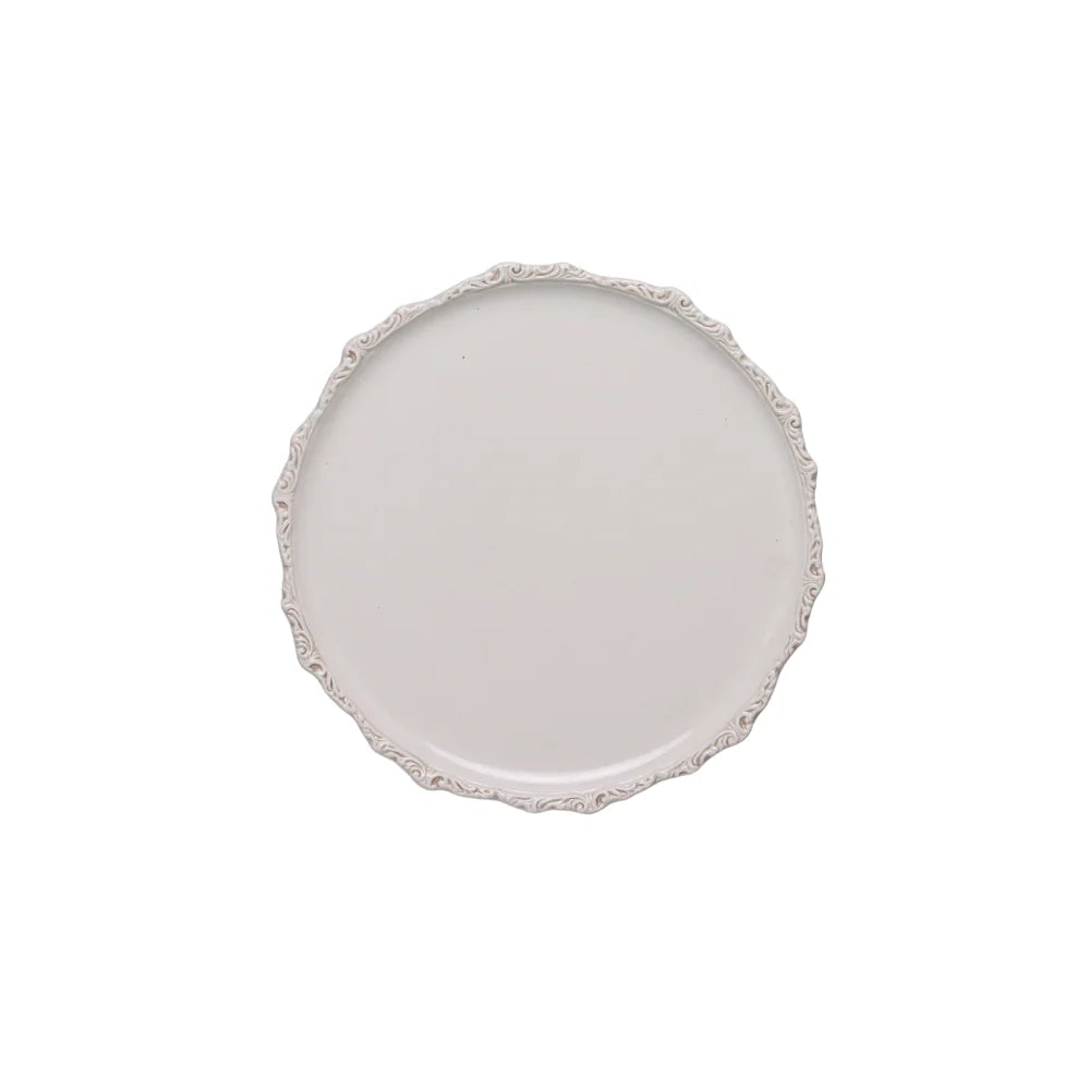 Imperial Bread/Canape Plate - Cream