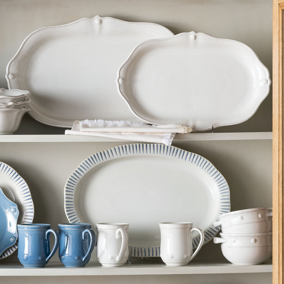 Berry & Thread 20" Platter - Whitewash