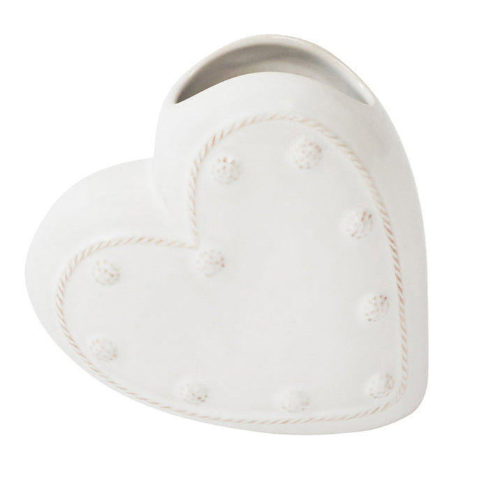 Berry & Thread 6" Heart Vase - White wash