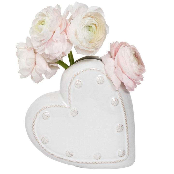Berry & Thread 6" Heart Vase - White wash