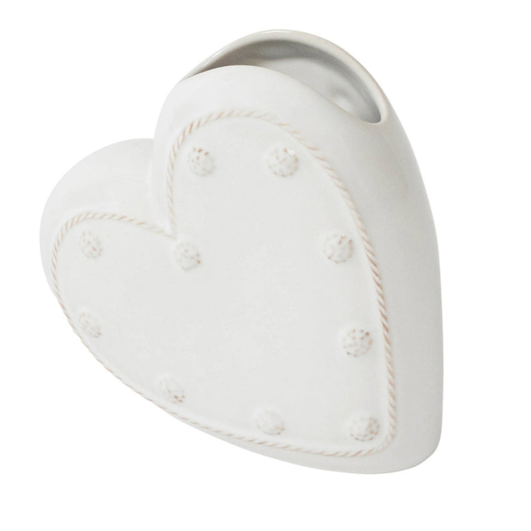 Berry & Thread 6" Heart Vase - White wash