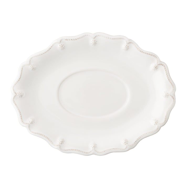 Berry & Thread Sauce Boat and Stand - Whitewash