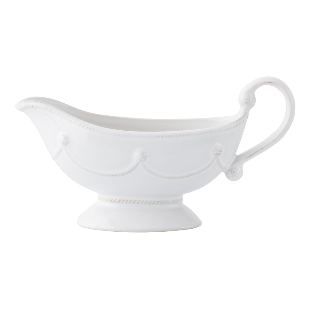 Berry & Thread Sauce Boat and Stand - Whitewash