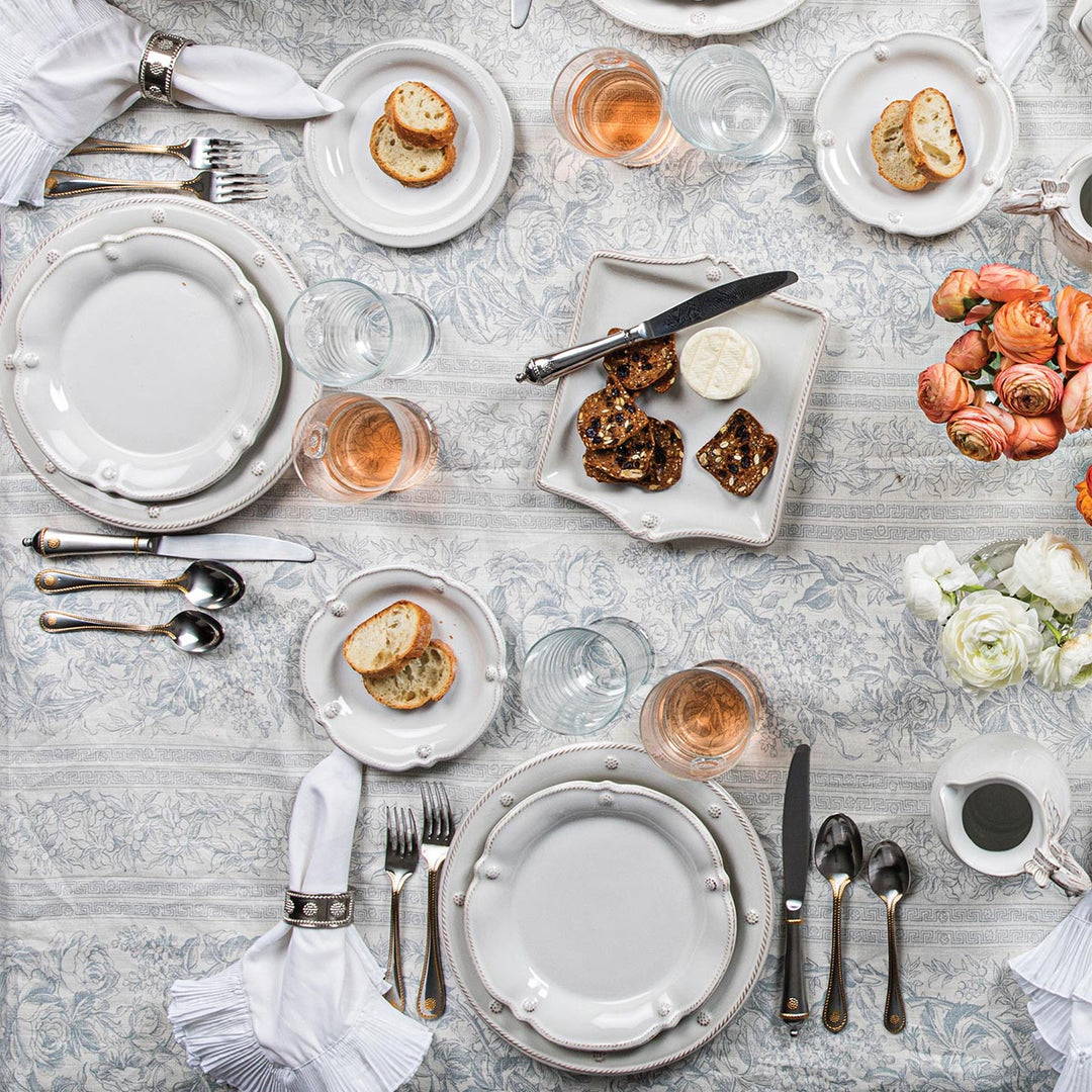 Berry & Thread Flared Side/Cocktail Plate - Whitewash