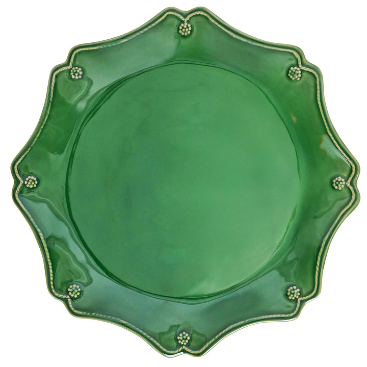 Berry &amp; Thread Scalloped Charger/Platter - Basil