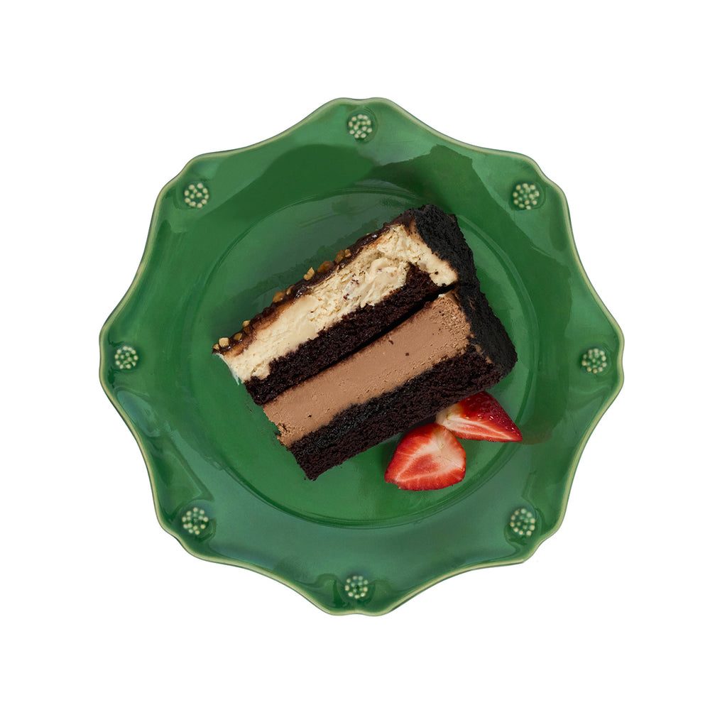 Berry & Thread Scalloped Dessert/Salad Plate - Basil