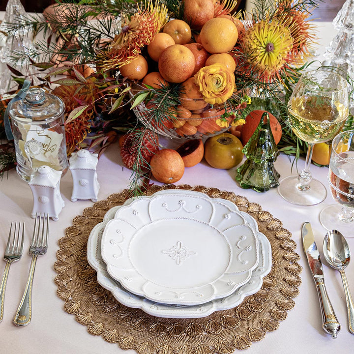 Jardins du Monde Dessert/Salad Plate - Whitewash