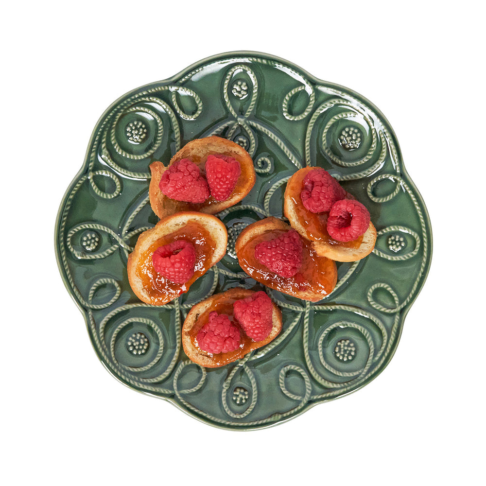 Jardins du Monde Dessert/Salad Plate Assorted Set/4 - Basil