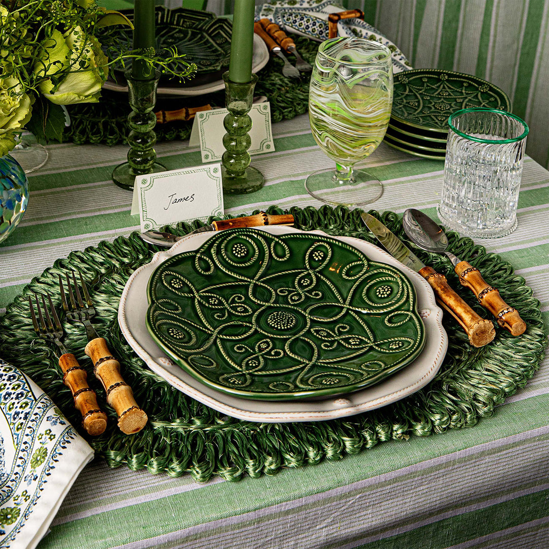 Jardins du Monde Dessert/Salad Plate Assorted Set/4 - Basil