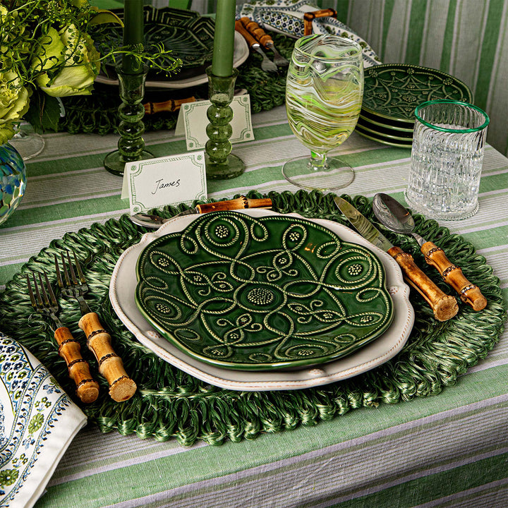 Jardins du Monde Dessert/Salad Plate Assorted Set/4 - Basil