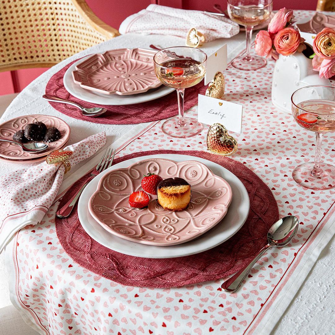 Jardins du Monde Dessert/Salad Plate Assorted Set/4 - Blush