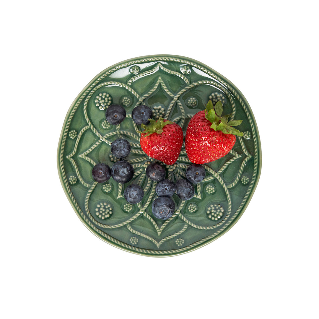 Jardins du Monde Side/Cocktail Plate Assorted Set/4 - Basil